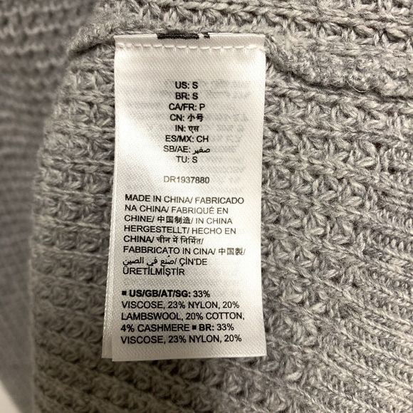 Daily Ritual Turtleneck Sweater Dress Size‎ S Wool Cashmere Cotton Waffle Knit - Picture 9 of 11